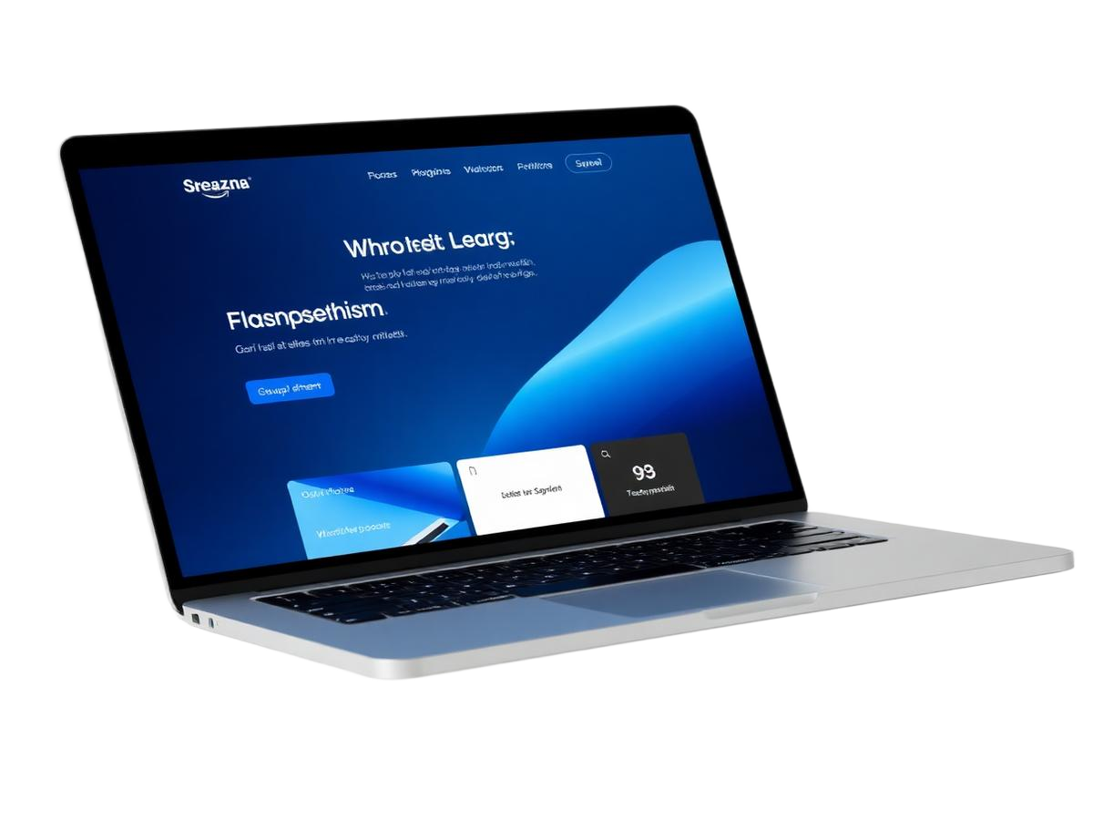 Mockup de sitio web moderno diseñado por James Smith